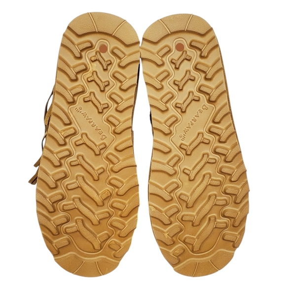 New Bearpaw Cherilyn suede fringe winter boots iced coffee wool blend fur pull - Picture 13 of 16